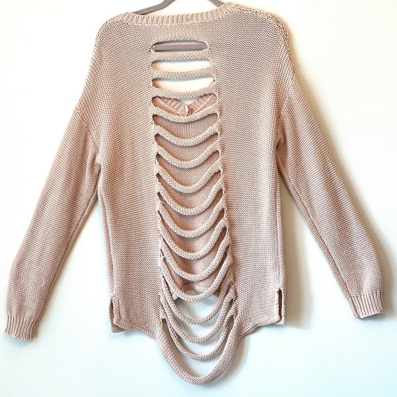 LF MILLAU PINK KNIT OVERSIZED SWEATER - Picture 2 of 2